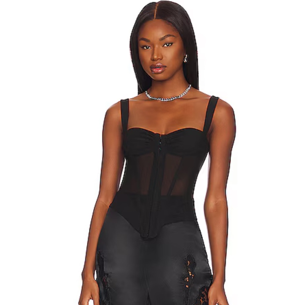Miaou Deville Mesh Corset Top
